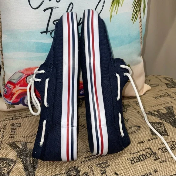 Nautica Spinnaker Navy Boat Shoes Size 7.5 - Picture 8 of 11